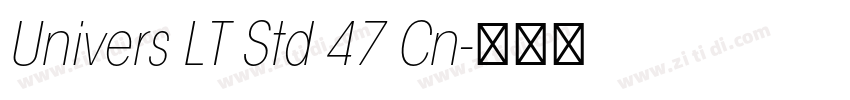 Univers LT Std 47 Cn字体转换